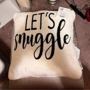NWT "Let's Snuggle" Throw Pillow